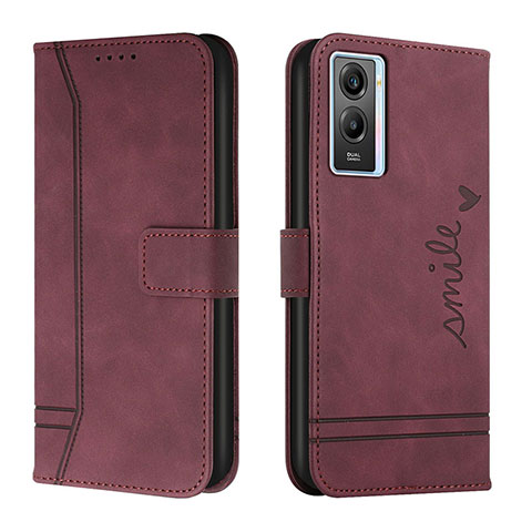 Coque Portefeuille Livre Cuir Etui Clapet H01X pour Vivo Y72t Rouge