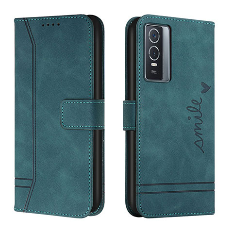 Coque Portefeuille Livre Cuir Etui Clapet H01X pour Vivo Y76 5G Vert