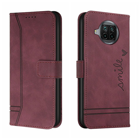 Coque Portefeuille Livre Cuir Etui Clapet H01X pour Xiaomi Mi 10i 5G Rouge