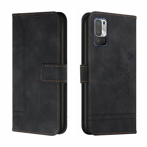 Coque Portefeuille Livre Cuir Etui Clapet H01X pour Xiaomi POCO M3 Pro 5G Noir