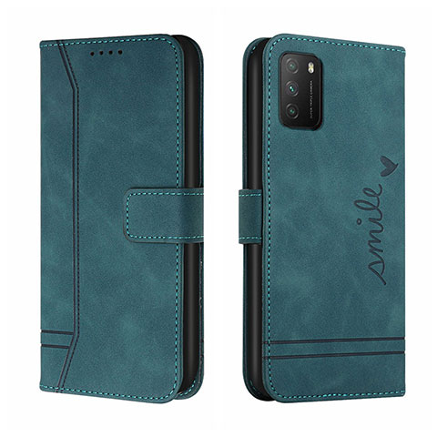 Coque Portefeuille Livre Cuir Etui Clapet H01X pour Xiaomi Poco M3 Vert