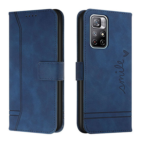 Coque Portefeuille Livre Cuir Etui Clapet H01X pour Xiaomi Poco M4 Pro 5G Bleu