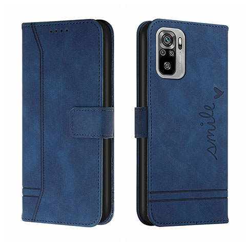 Coque Portefeuille Livre Cuir Etui Clapet H01X pour Xiaomi Poco M5S Bleu