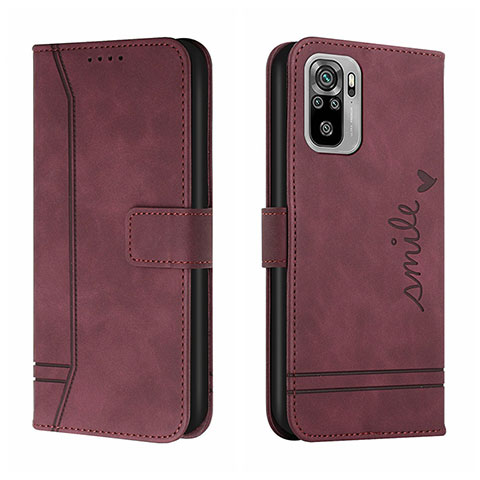 Coque Portefeuille Livre Cuir Etui Clapet H01X pour Xiaomi Poco M5S Rouge