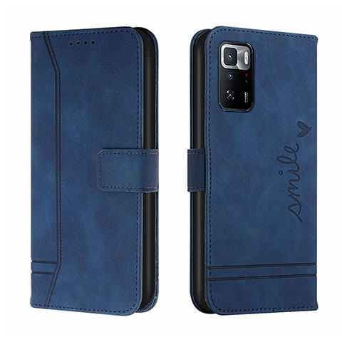 Coque Portefeuille Livre Cuir Etui Clapet H01X pour Xiaomi Poco X3 GT 5G Bleu