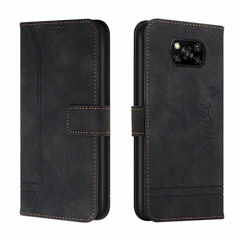 Coque Portefeuille Livre Cuir Etui Clapet H01X pour Xiaomi Poco X3 Noir