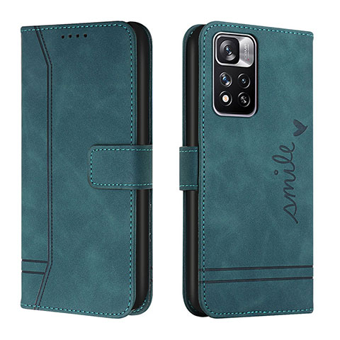 Coque Portefeuille Livre Cuir Etui Clapet H01X pour Xiaomi Poco X4 NFC Vert