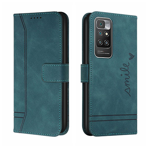 Coque Portefeuille Livre Cuir Etui Clapet H01X pour Xiaomi Redmi 10 4G Vert