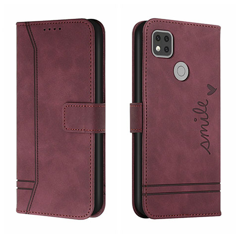 Coque Portefeuille Livre Cuir Etui Clapet H01X pour Xiaomi Redmi 10A 4G Rouge