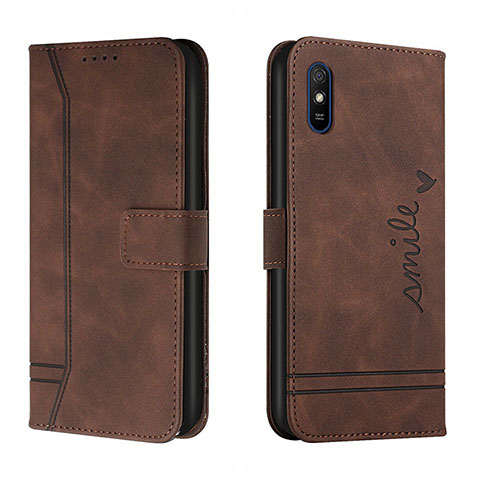 Coque Portefeuille Livre Cuir Etui Clapet H01X pour Xiaomi Redmi 9AT Marron