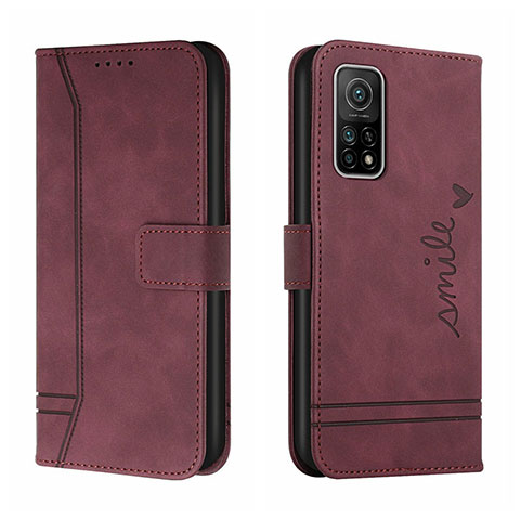 Coque Portefeuille Livre Cuir Etui Clapet H01X pour Xiaomi Redmi K30S 5G Rouge