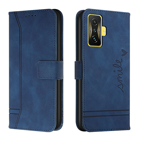 Coque Portefeuille Livre Cuir Etui Clapet H01X pour Xiaomi Redmi K50 Gaming 5G Bleu