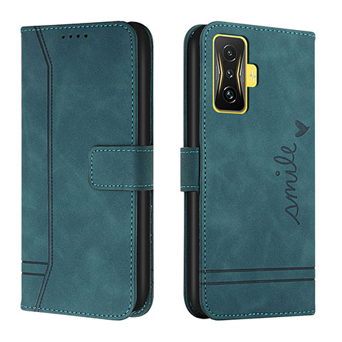 Coque Portefeuille Livre Cuir Etui Clapet H01X pour Xiaomi Redmi K50 Gaming 5G Vert