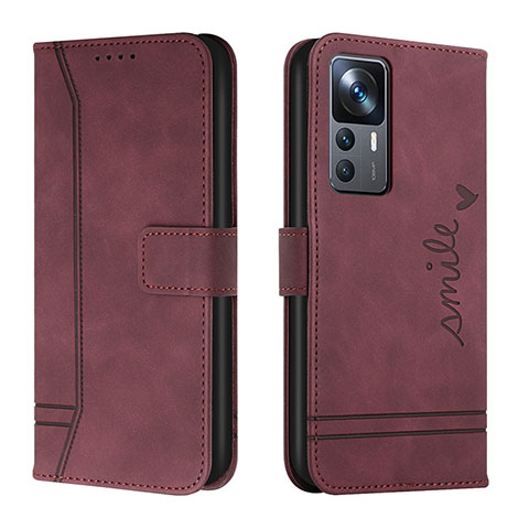 Coque Portefeuille Livre Cuir Etui Clapet H01X pour Xiaomi Redmi K50 Ultra 5G Rouge