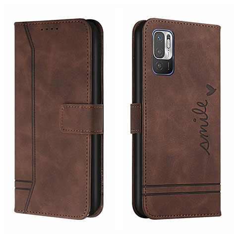 Coque Portefeuille Livre Cuir Etui Clapet H01X pour Xiaomi Redmi Note 10 5G Marron