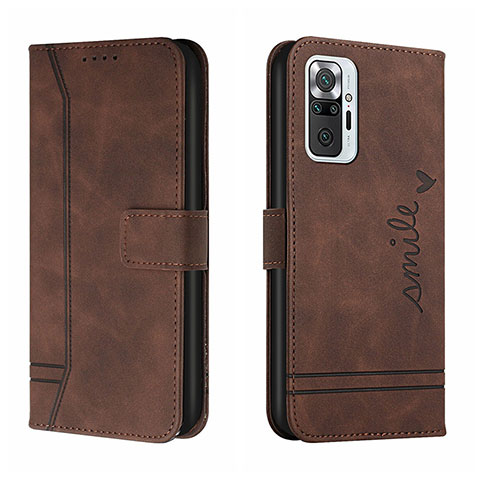 Coque Portefeuille Livre Cuir Etui Clapet H01X pour Xiaomi Redmi Note 10 Pro 4G Marron