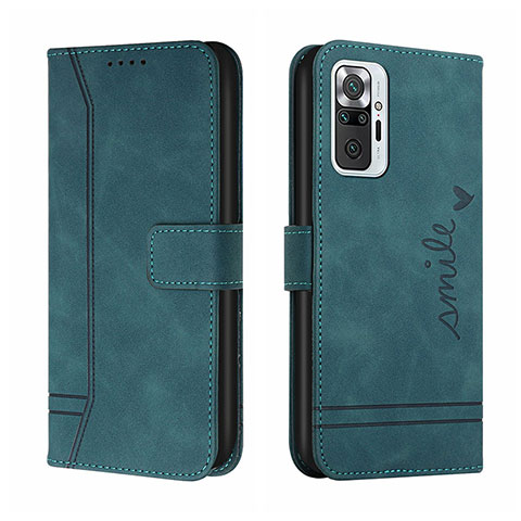 Coque Portefeuille Livre Cuir Etui Clapet H01X pour Xiaomi Redmi Note 10 Pro 4G Vert