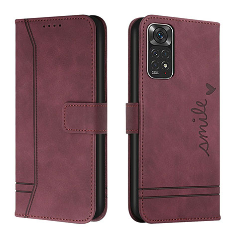 Coque Portefeuille Livre Cuir Etui Clapet H01X pour Xiaomi Redmi Note 11 4G (2022) Rouge