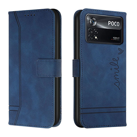 Coque Portefeuille Livre Cuir Etui Clapet H01X pour Xiaomi Redmi Note 11E Pro 5G Bleu