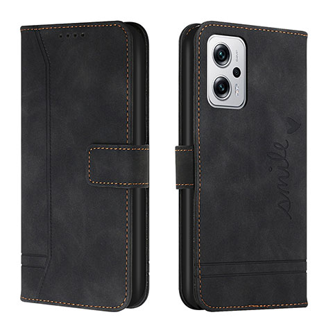 Coque Portefeuille Livre Cuir Etui Clapet H01X pour Xiaomi Redmi Note 11T Pro 5G Noir