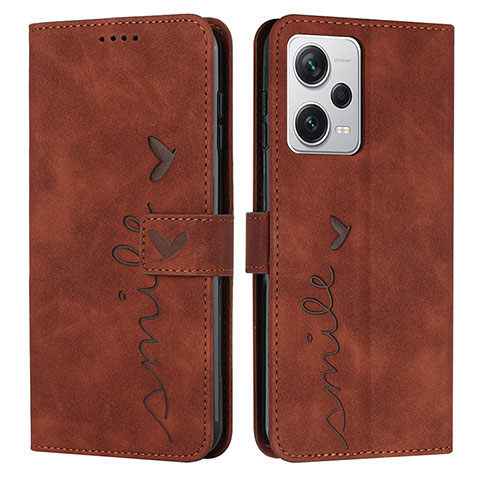 Coque Portefeuille Livre Cuir Etui Clapet H01X pour Xiaomi Redmi Note 12 Explorer Marron