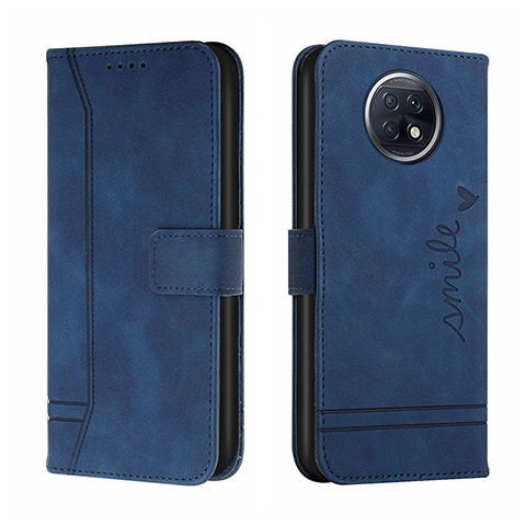 Coque Portefeuille Livre Cuir Etui Clapet H01X pour Xiaomi Redmi Note 9 5G Bleu