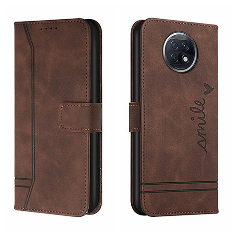 Coque Portefeuille Livre Cuir Etui Clapet H01X pour Xiaomi Redmi Note 9 5G Marron