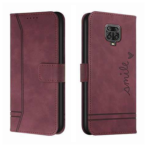 Coque Portefeuille Livre Cuir Etui Clapet H01X pour Xiaomi Redmi Note 9 Pro Rouge