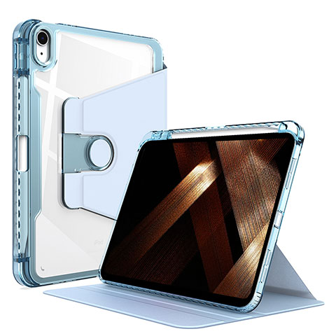 Coque Portefeuille Livre Cuir Etui Clapet H02 pour Apple iPad 10.9 (2022) Bleu Clair