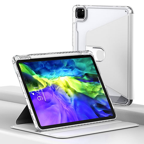 Coque Portefeuille Livre Cuir Etui Clapet H02 pour Apple iPad Pro 11 (2022) Blanc