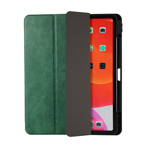 Coque Portefeuille Livre Cuir Etui Clapet H02 pour Apple iPad Pro 12.9 (2020) Vert