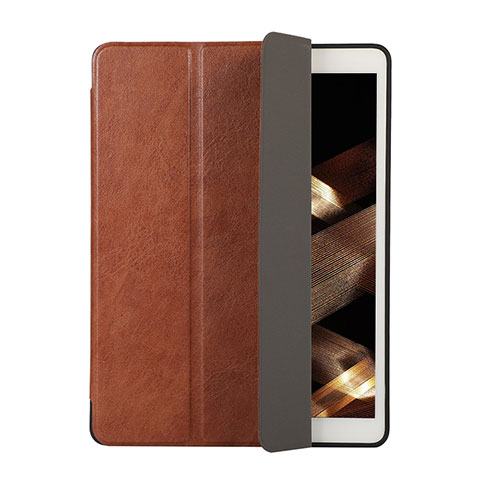 Coque Portefeuille Livre Cuir Etui Clapet H02 pour Apple New iPad 9.7 (2018) Marron