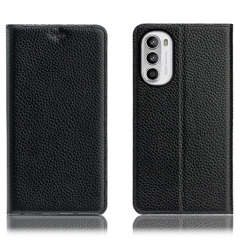 Coque Portefeuille Livre Cuir Etui Clapet H02P pour Motorola Moto Edge (2022) 5G Noir