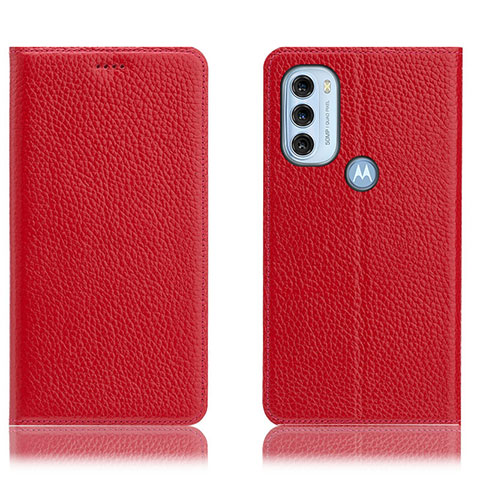 Coque Portefeuille Livre Cuir Etui Clapet H02P pour Motorola Moto G71 5G Rouge