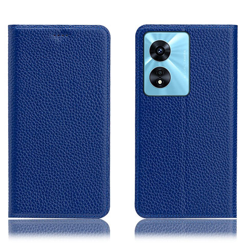 Coque Portefeuille Livre Cuir Etui Clapet H02P pour Oppo A1 5G Bleu