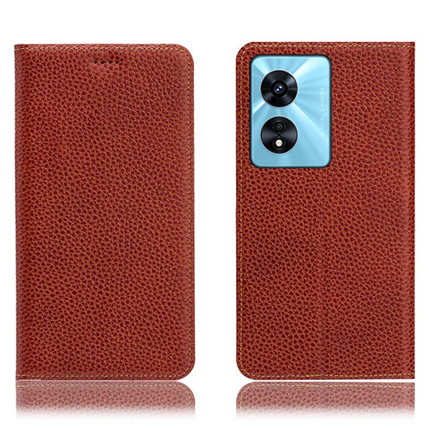 Coque Portefeuille Livre Cuir Etui Clapet H02P pour Oppo A1 5G Marron