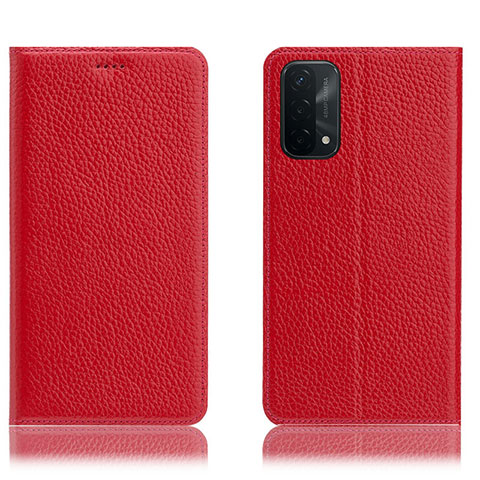 Coque Portefeuille Livre Cuir Etui Clapet H02P pour Oppo A54 5G Rouge