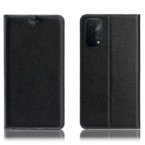 Coque Portefeuille Livre Cuir Etui Clapet H02P pour Oppo A74 5G Noir