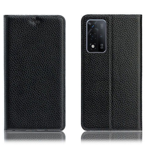 Coque Portefeuille Livre Cuir Etui Clapet H02P pour Oppo A93s 5G Noir