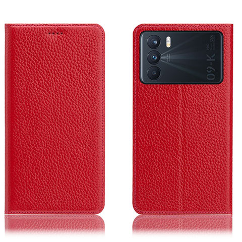 Coque Portefeuille Livre Cuir Etui Clapet H02P pour Oppo K9 Pro 5G Rouge