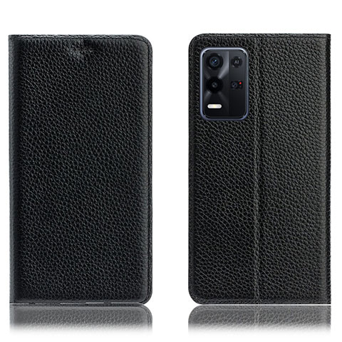 Coque Portefeuille Livre Cuir Etui Clapet H02P pour Oppo K9X 5G Noir