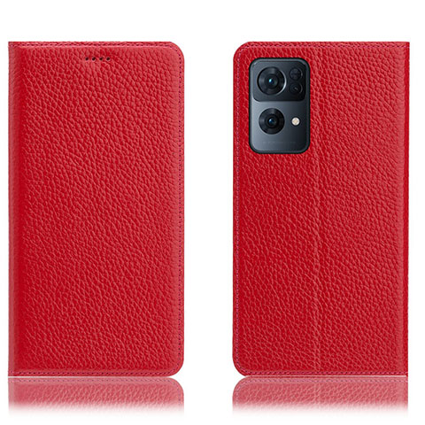 Coque Portefeuille Livre Cuir Etui Clapet H02P pour Oppo Reno7 Pro 5G Rouge