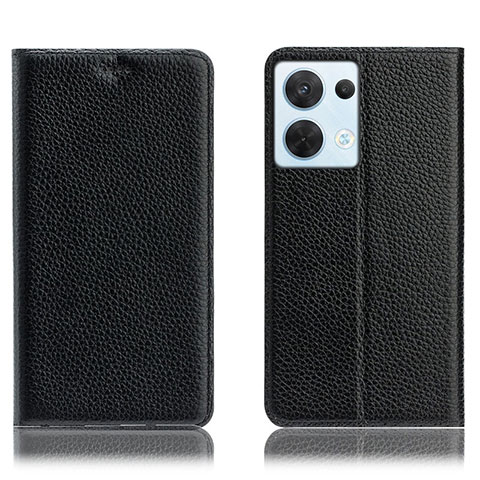 Coque Portefeuille Livre Cuir Etui Clapet H02P pour Oppo Reno8 5G Noir