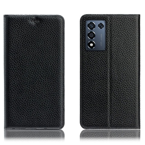 Coque Portefeuille Livre Cuir Etui Clapet H02P pour Realme Q3t 5G Noir