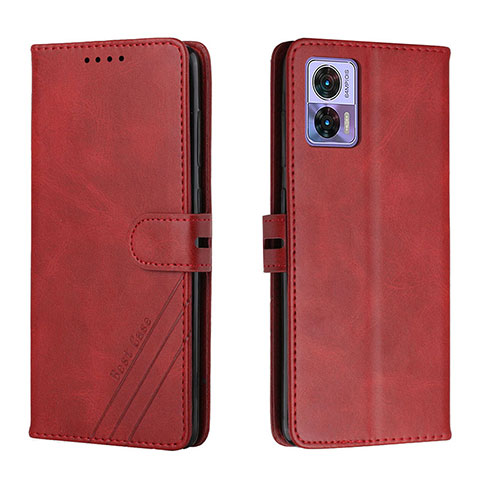 Coque Portefeuille Livre Cuir Etui Clapet H02X pour Motorola Moto Edge 30 Lite 5G Rouge