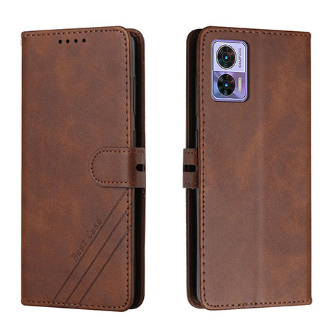 Coque Portefeuille Livre Cuir Etui Clapet H02X pour Motorola Moto Edge 30 Neo 5G Marron