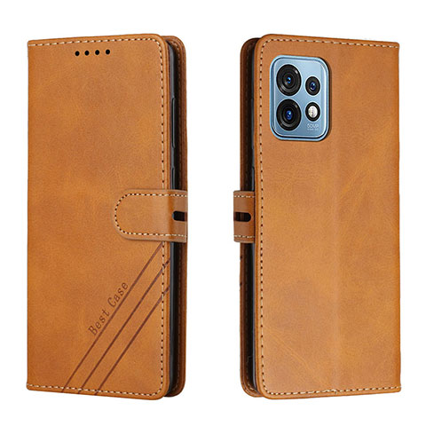 Coque Portefeuille Livre Cuir Etui Clapet H02X pour Motorola Moto Edge Plus (2023) 5G Brun Clair