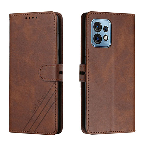 Coque Portefeuille Livre Cuir Etui Clapet H02X pour Motorola Moto Edge Plus (2023) 5G Marron