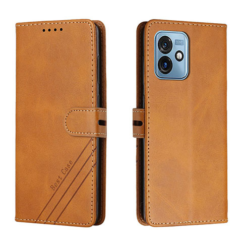 Coque Portefeuille Livre Cuir Etui Clapet H02X pour Motorola Moto G 5G (2023) Brun Clair