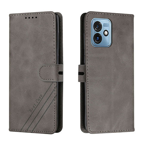 Coque Portefeuille Livre Cuir Etui Clapet H02X pour Motorola Moto G 5G (2023) Gris